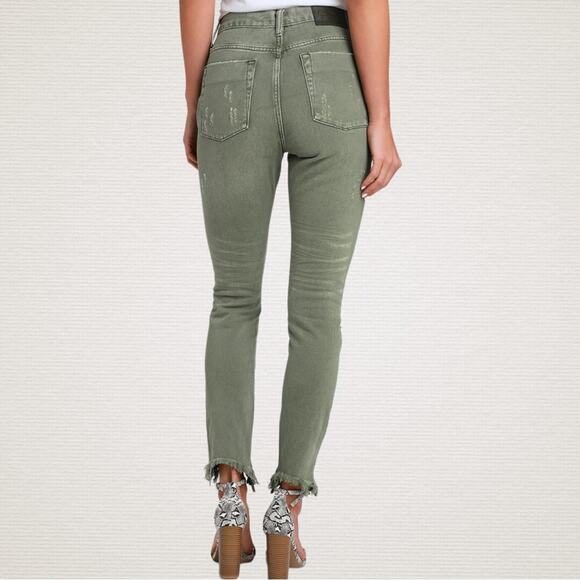 One X One Teaspoon Womens Skinny Jeans 25 Freebird High Waist Rigid Distressed - Picture 12 of 12